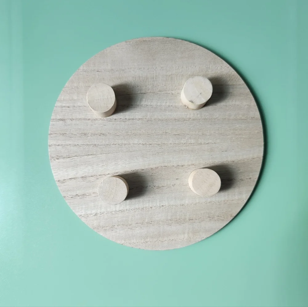Floral Hand Painted Wood Riser Decor